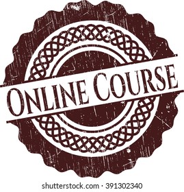 Online Course rubber grunge texture stamp