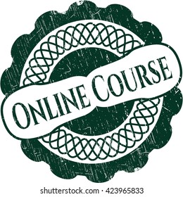 Online Course rubber grunge texture stamp