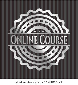 Online Course silvery shiny emblem