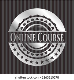 Online Course silvery shiny emblem