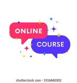 Online Course vector banner. Home education.
