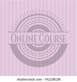 Online Course vintage pink emblem