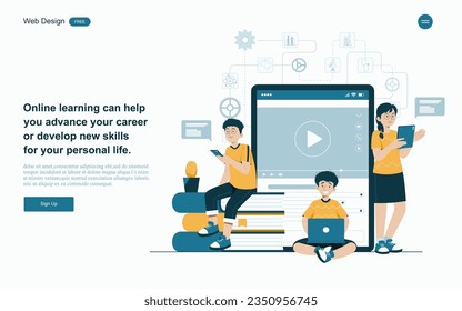 Online courses can be accessed from anywhere in the world, so you can learn, regardless of your location.vector.