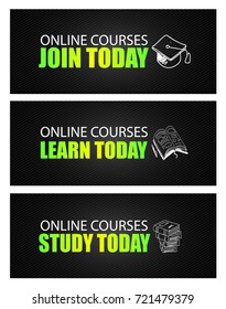Online Courses concept with Business Doodle design style: interactive studies, best books ,top resources.