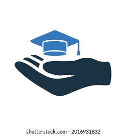 Cursos en línea, aprendizaje de idiomas, icono educativo. Ilustración vectorial simple editable.