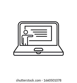Online Courses Icon. Professional, pixel perfect icons optimized for both large and small resolutions. EPS 8 format.