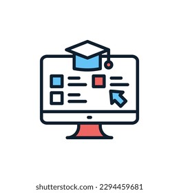 Online Courses icon in vector. Illustration