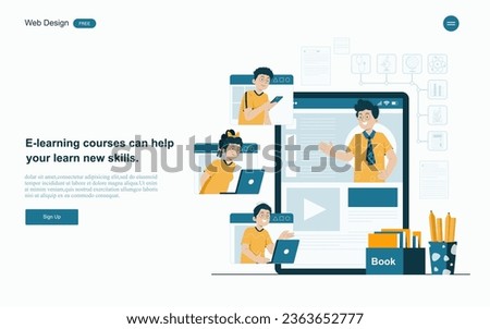 Online courses offer a variety of learning formats, including text, video, audio, and interactive exercises.vector.