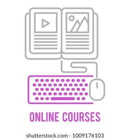Online courses outline icon