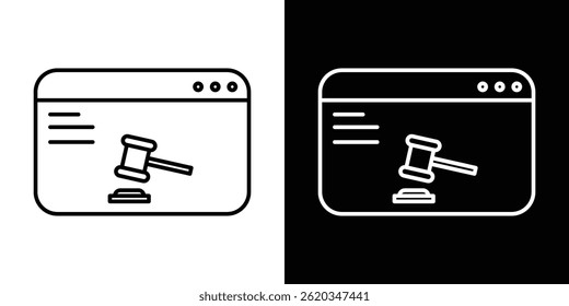 Online-Gericht Icon Vektor für Web und mobile App. Symbol einzeln.