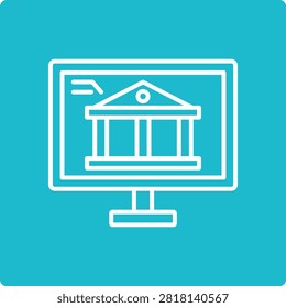 Online Court vector icon. Can be used for printing, mobile and web applications.
