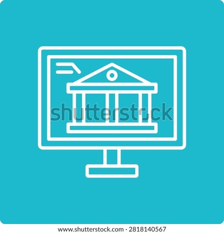Online Court vector icon. Can be used for printing, mobile and web applications.