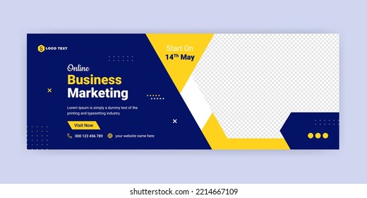 Online creative business Marketing Agency Social Media Cover Banner Template