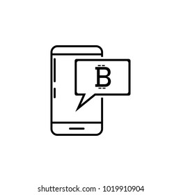 online credit currency icon. Element of crypto currency for mobile concept and web apps. Thin line  icon for website design and development, app development. Premium icon on white background