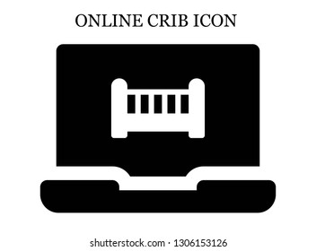 online Crib icon. Editable online Crib icon for web or mobile.