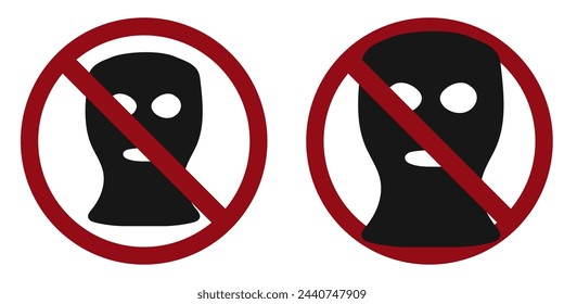 online crime ban prohibit icon. Not allowed bandit and scammer. Forbidden mafia