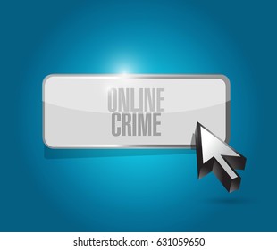 online crime button sign concept illustration design