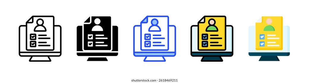 Online Curriculum Icon Collection With Multiple Styles