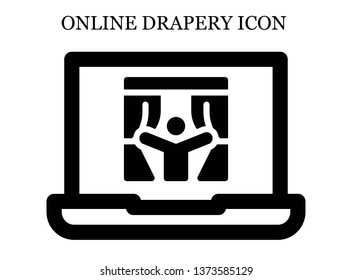 online Curtains icon. Editable online Curtains icon for web or mobile.
