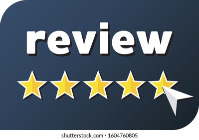 Online customer feedback evaluation star review concept vector