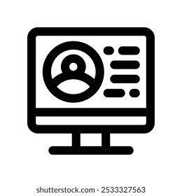 ícone de cliente on-line. ícone de linha de vetor para seu site, celular, apresentação e design de logotipo.