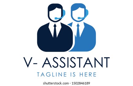Online Customer Service assistant logo marketing business