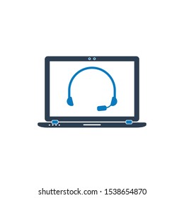 Online Customer Service Icon. Flat style vector EPS.