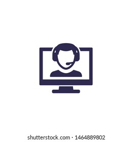 online customer service icon, vector