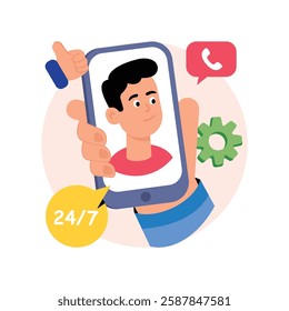 Online Customer Support   Concepts Style illustrations. EPS 10 File stock illustration