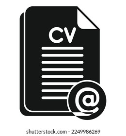 Online cv paper icon simple vector. Job search. Career people