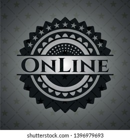 Online dark emblem. Retro. Vector Illustration. Detailed.