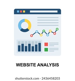 Online data analysis vector design, premium concept icon of web analytics