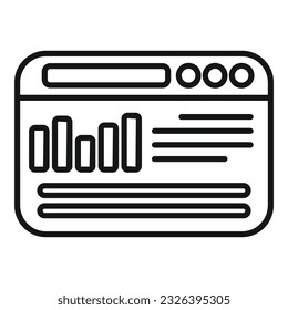 Online data icon outline vector. Business digital. Study marketing