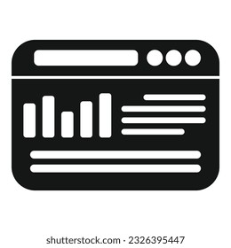 Online data icon simple vector. Business digital. Study marketing