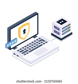 Icon-Design des Icon-Online-Datenschutzes 

