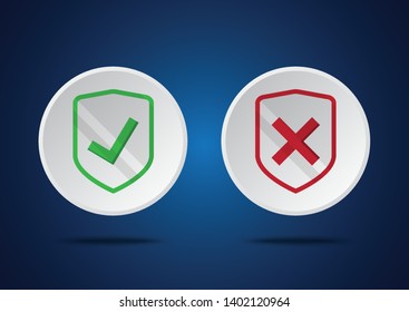 Online data protection shield and abstract with computer technology