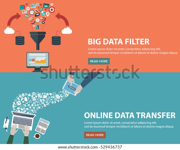 Online Data Transfer Concept Big Data Stock Vector (Royalty Free) 529436737