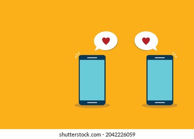 Online dating app , vector illustration