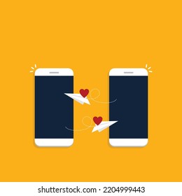 Online dating app. Vector illustration