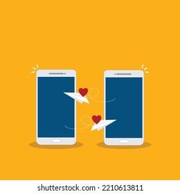 Online dating app. Vector illustration
