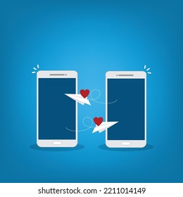 Online dating app. Vector illustration