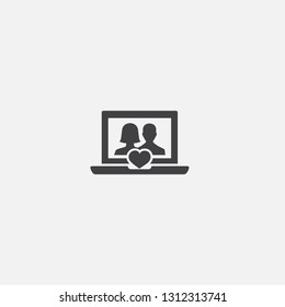 online dating base icon. Simple sign illustration. online dating symbol design. Can be used for web, print and mobile