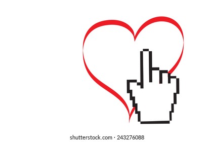 Online dating concept, vector illustration