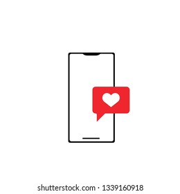 Online dating icon design template vector isolated illustration