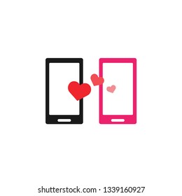 Online dating icon design template vector isolated illustration