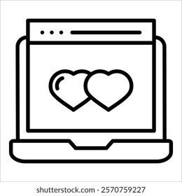 Online Dating Icon Element For Design