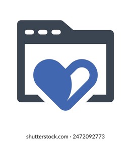 Online dating Icon, Vector Graphics