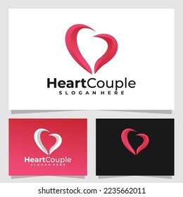 online dating logo vector design template