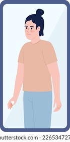 Online dating profile of stylish young man flat concept vector spot illustration. Editable 2D cartoon character on white for web design. Smartphone screen creative idea for website, mobile, magazine