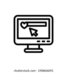 Online Dating Site Symbol in Vektorgrafik. Logotyp